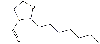 3-Acetyl-2-heptyloxazolidine 结构式