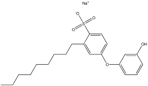 3'-Hydroxy-3-nonyl[oxybisbenzene]-4-sulfonic acid sodium salt 结构式