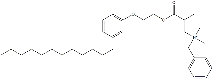 N,N-Dimethyl-N-benzyl-N-[2-[[2-(3-dodecylphenyloxy)ethyl]oxycarbonyl]propyl]aminium 结构式