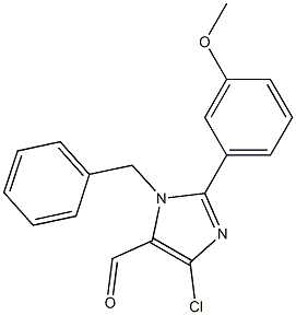 1-Benzyl-4-chloro-2-(3-methoxyphenyl)-1H-imidazole-5-carbaldehyde 结构式