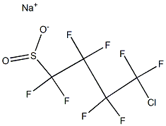 4-Chloro-1,1,2,2,3,3,4,4-octafluorobutane-1-sulfinic acid sodium salt 结构式