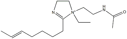 1-[2-(Acetylamino)ethyl]-1-ethyl-2-(5-heptenyl)-2-imidazoline-1-ium 结构式