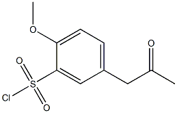 5-(2-Oxopropyl)-2-methoxybenzenesulfonic acid chloride 结构式