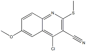 4-Chloro-6-methoxy-2-(methylthio)quinoline-3-carbonitrile 结构式