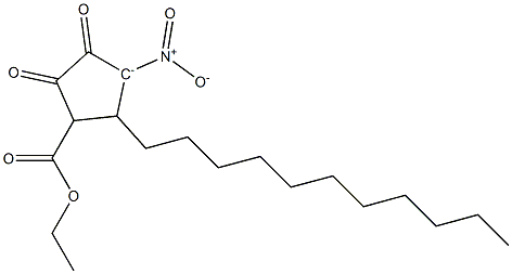 1-Nitro-4,5-dioxo-2-undecyl-3-(ethoxycarbonyl)cyclopentan-1-ide 结构式