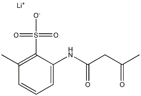 2-(Acetoacetylamino)-6-methylbenzenesulfonic acid lithium salt 结构式