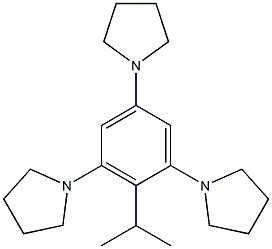 1,1',1''-(2-Isopropylbenzene-1,3,5-triyl)tripyrrolidine 结构式