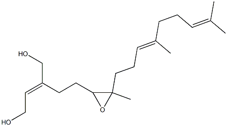 (2E,10E)-6,7-Epoxy-3-(hydroxymethyl)-7,11,15-trimethylhexadeca-2,10,14-trien-1-ol 结构式