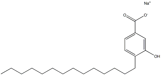 4-Tetradecyl-3-hydroxybenzoic acid sodium salt 结构式