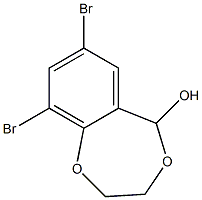 7-Bromo-9-bromo-2,3-dihydro-5H-1,4-benzodioxepin-5-ol 结构式