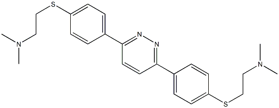 3,6-Bis[4-(2-dimethylaminoethylthio)phenyl]pyridazine 结构式