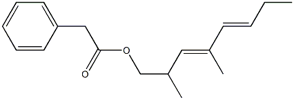 Phenylacetic acid 2,4-dimethyl-3,5-octadienyl ester 结构式