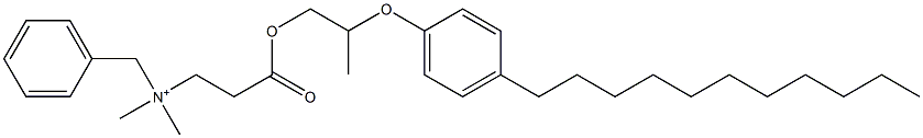 N,N-Dimethyl-N-benzyl-N-[2-[[2-(4-undecylphenyloxy)propyl]oxycarbonyl]ethyl]aminium 结构式