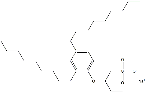 2-(2,4-Dinonylphenoxy)butane-1-sulfonic acid sodium salt 结构式