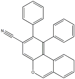 1,2-Diphenyl-9H-dibenzo[b,d]pyran-3-carbonitrile 结构式