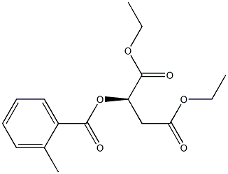 [R,(+)]-2-(o-Toluoyloxy)succinic acid diethyl ester 结构式