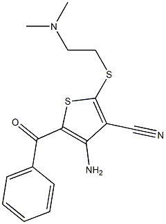 4-Amino-5-benzoyl-2-[[2-(dimethylamino)ethyl]thio]thiophene-3-carbonitrile 结构式