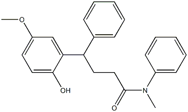 N-Methyl-4-(2-hydroxy-5-methoxyphenyl)-4,N-diphenylbutyramide 结构式