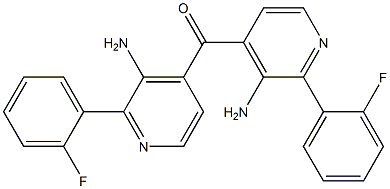 2-Fluorophenyl(3-amino-4-pyridinyl) ketone 结构式