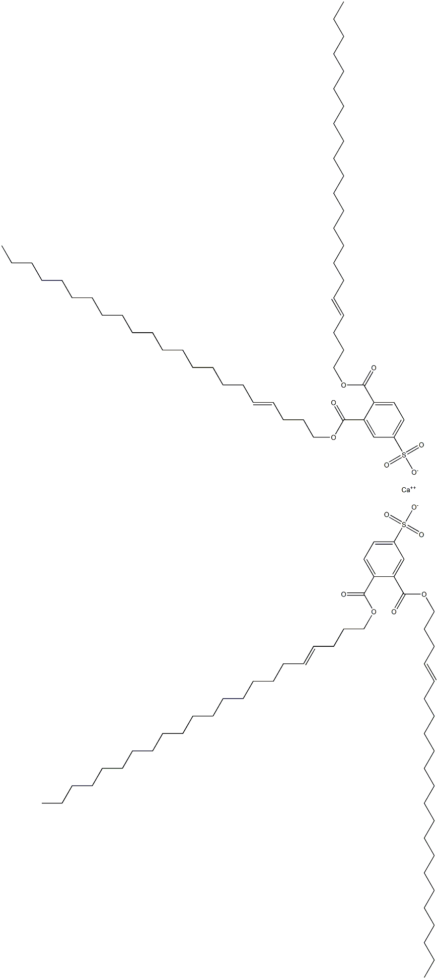 Bis[3,4-di(4-docosenyloxycarbonyl)benzenesulfonic acid]calcium salt 结构式