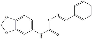 Benzaldehyde O-[(1,3-benzodioxol-5-yl)carbamoyl]oxime 结构式