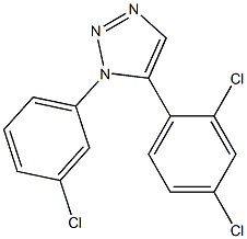 1-(3-Chlorophenyl)-5-(2,4-dichlorophenyl)-1H-1,2,3-triazole 结构式