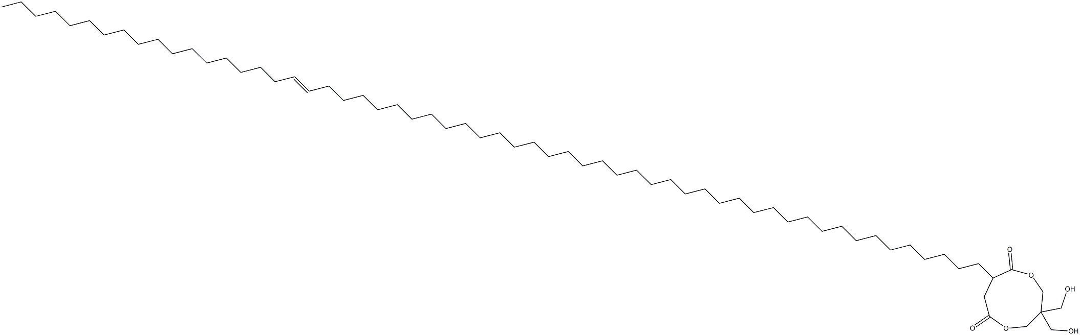 3,3-Bis(hydroxymethyl)-8-(40-octapentacontenyl)-1,5-dioxacyclononane-6,9-dione 结构式