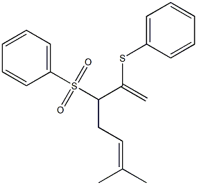 2-Phenylthio-3-phenylsulfonyl-6-methyl-1,5-heptadiene 结构式