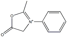 2-Methyl-3-phenyl-4,5-dihydro-5-oxooxazolium 结构式