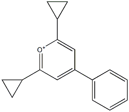 2,6-Dicyclopropyl-4-phenylpyrylium 结构式