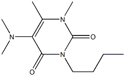 3-Butyl-5-(dimethylamino)-1,6-dimethyluracil 结构式