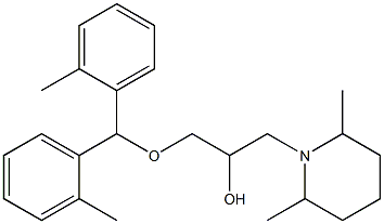 1-[Bis(2-methylphenyl)methoxy]-3-(2,6-dimethyl-1-piperidinyl)-2-propanol 结构式