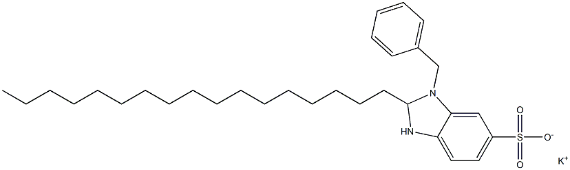 1-Benzyl-2,3-dihydro-2-heptadecyl-1H-benzimidazole-6-sulfonic acid potassium salt 结构式