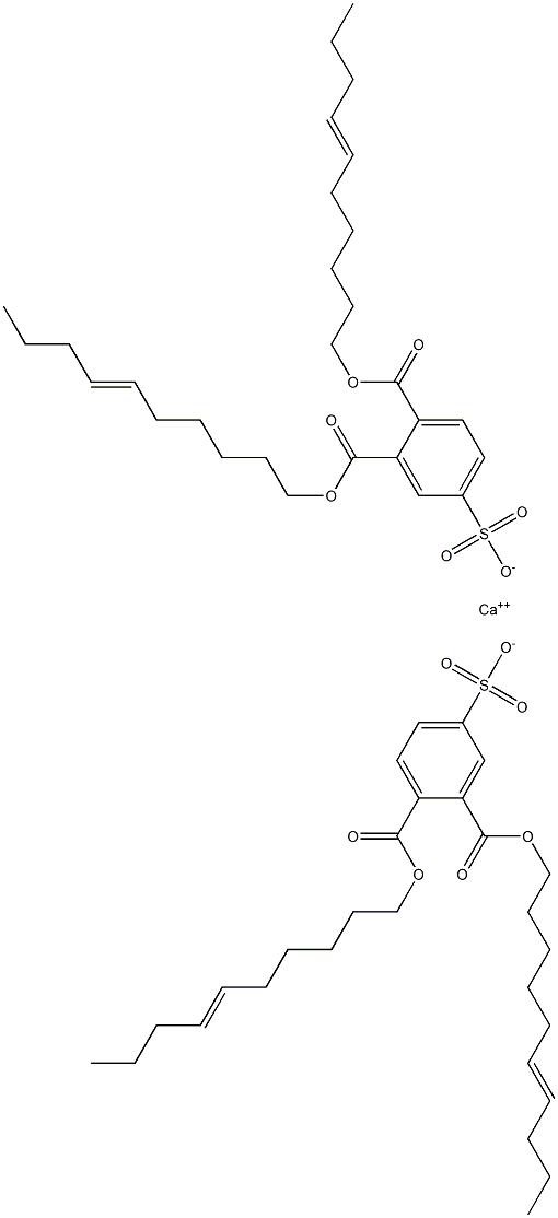 Bis[3,4-di(6-decenyloxycarbonyl)benzenesulfonic acid]calcium salt 结构式