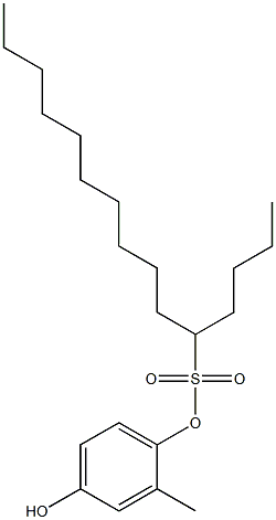 5-Pentadecanesulfonic acid 4-hydroxy-2-methylphenyl ester 结构式