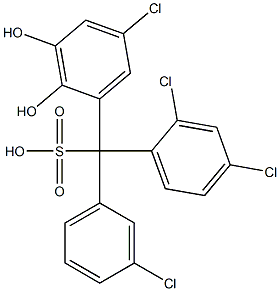 (3-Chlorophenyl)(2,4-dichlorophenyl)(5-chloro-2,3-dihydroxyphenyl)methanesulfonic acid 结构式