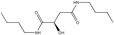 [R,(+)]-N,N'-Dibutyl-2-hydroxysuccinamide 结构式