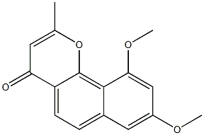 8,10-Dimethoxy-2-methyl-4H-naphtho[1,2-b]pyran-4-one 结构式