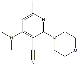 2-Morpholino-4-(dimethylamino)-6-methylpyridine-3-carbonitrile 结构式