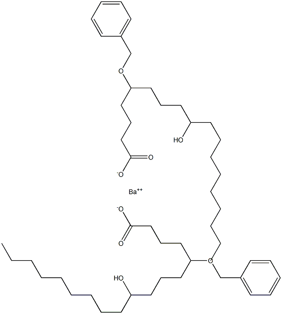 Bis(5-benzyloxy-9-hydroxystearic acid)barium salt 结构式