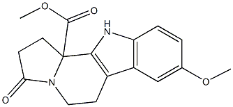 2,3,5,6,11,11b-Hexahydro-8-methoxy-3-oxo-1H-indolizino[8,7-b]indole-11b-carboxylic acid methyl ester 结构式