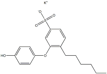 4'-Hydroxy-6-hexyl[oxybisbenzene]-3-sulfonic acid potassium salt 结构式