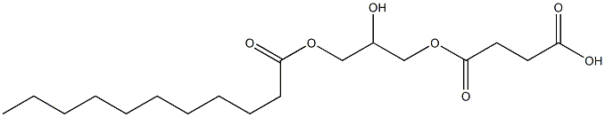 Succinic acid hydrogen 1-[2-hydroxy-3-(undecanoyloxy)propyl] ester 结构式