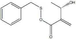 (3S)-3-Hydroxy-2-methylenebutyric acid 2-phenylthioethyl ester 结构式