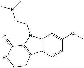 9-[2-(Dimethylamino)ethyl]-3,4-dihydro-7-methoxy-9H-pyrido[3,4-b]indol-1(2H)-one 结构式