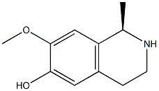 [R,(+)]-1-Methyl-7-methoxy-1,2,3,4-tetrahydroisoquinoline-6-ol 结构式