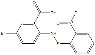 2-[(2-Nitrophenyl)thioamino]-5-bromobenzoic acid 结构式