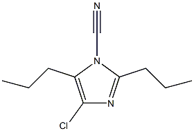 4-Chloro-1-cyano-2,5-dipropyl-1H-imidazole 结构式