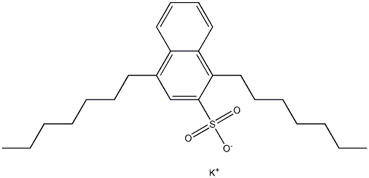 1,4-Diheptyl-2-naphthalenesulfonic acid potassium salt 结构式