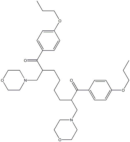 1,8-Bis(4-propoxyphenyl)-2,7-bis(morpholinomethyl)-1,8-octanedione 结构式